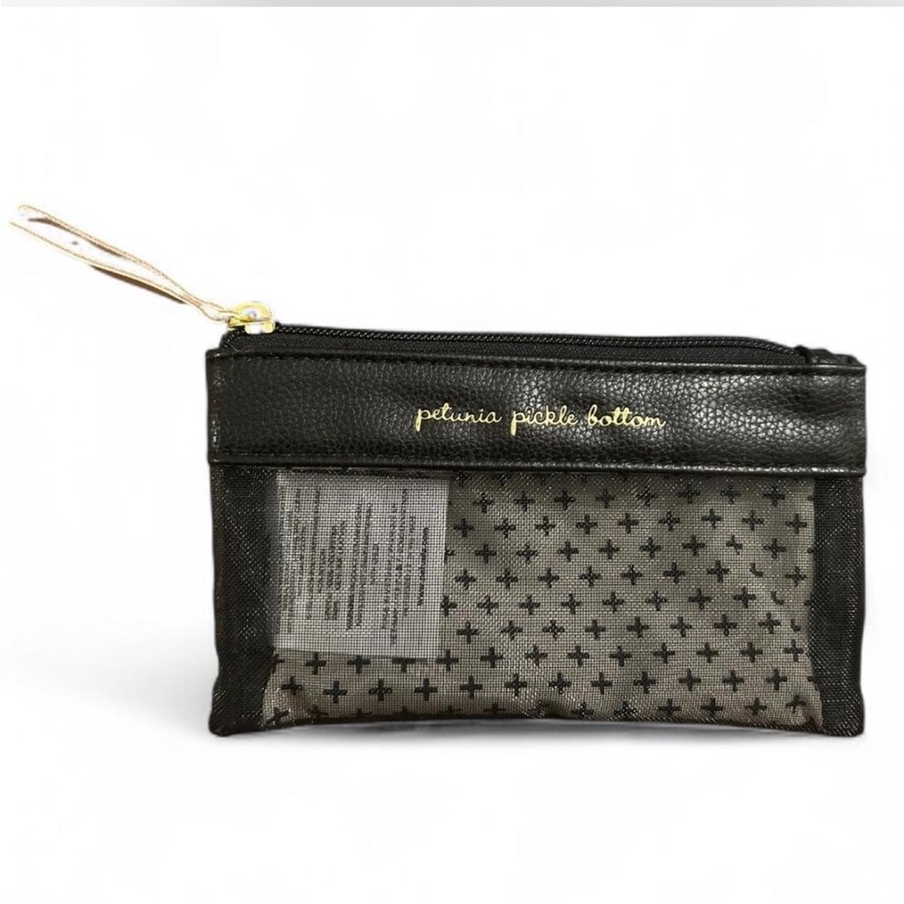 Petunia Pickle Bottom Black and Gold Mesh Pouch